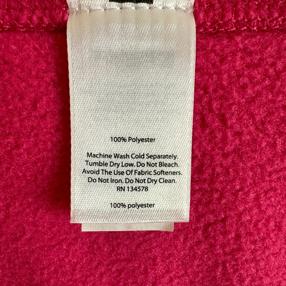 Vineyard Vines bright pink preppy flattering fleece zip-up vest women’s size S. - Picture 12 of 14